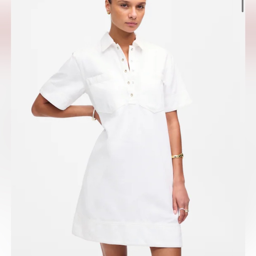 Madewell Denim Popover Dress - Picture 2 of 7